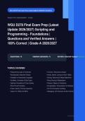  WGU D278 Final Exam Prep Actual Exam 2026&sol;2027 &ndash; 100&percnt; Verified &vert; Detailed Rationales &ndash; Pass Guaranteed &ndash; A&plus; Graded