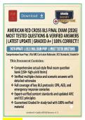 American Red Cross BLS Final Exam 2026 &ndash; Practice Test Bank&colon; 200&plus; Q&A with Verified Answers & Detailed Rationales &vert; ARC&sol;AHA-Aligned &vert; Graded A&plus; &vert; Instant Download&NewLine;&NewLine;
