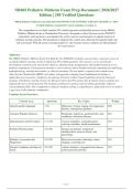 NR602 Pediatric Midterm AND FINAL Exam 2026