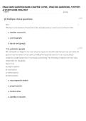 FINAL EXAM QUESTION BANK&colon; CHAPTER 13 PNS &vert; PRACTICE QUESTIONS&comma; ANSWERS & STUDY GUIDE 2026&sol;2027