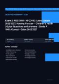 NSG 3600 Exam 2 Actual Exam 2026&sol;2027 &ndash; 100&percnt; Verified &vert; Detailed Rationales &ndash; Pass Guaranteed &ndash; A&plus; Graded