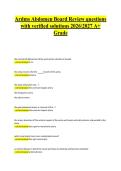 Ardms Abdomen Board Review questions with verified solutions 20262027 A&plus; Grade