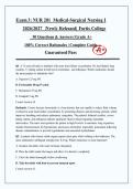 Exam 3 &colon; NUR 201 &sol; NUR 201 Medical-Surgical Nursing I 2026&sol;2027 &vert; Newly Released &vert; Actual Exam &vert; 50 Q&A with Detailed Rationales &vert; Fortis College &vert; Guaranteed Pass - A&plus; Graded