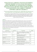 NUR 215 EXAM 2 &lpar;ARIZONA COLLEGE OF NURSING&rpar;&NewLine;NEWEST 2026&sol;2027 ACTUAL EXAM TEST BANK &vert;&NewLine;NUR215 THEORETICAL FOUNDATION IN NURSING&NewLine;PRACTICE EXAM 2 REVIEW WITH COMPLETE REAL&NewLine;EXAM QUESTIONS AND CORRECT VERIFIED&NewLine;ANSWERS&sol; ALREADY GRADED A&plus;