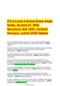 ATI RN Comprehensive Predictor &sol; A Level 3 Actual Exam Study Guide 2026 &vert; Graded A&plus; Q&A PDF  
