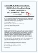 NUR 201 Medical-Surgical Nursing I Exam 3 2026&sol;2027 &vert; Newly Released &vert; Actual Exam &vert; 50 Q&A with Rationales &vert; Fortis College &vert; Guaranteed Pass - A&plus; Graded&NewLine;&NewLine;