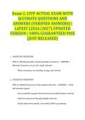 Exam 2&comma; CITP ACTUAL EXAM WITH ACCURATE QUESTIONS AND ANSWERS &lpar;VERIFIED ANSWERS&rpar; &vert; LATEST &lpar;2026&sol;2027&rpar; UPDATED VERSION &vert; 100&percnt; GUARANTEED PASS &lbrace;JUST RELEASED&rcub;