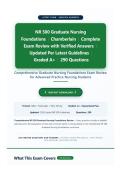 NR 500 Graduate Nursing Foundations Exam Prep - Latest Verified Q&A with Rationales