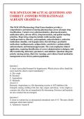 NUR 2474 EXAM 300 ACTUAL QUESTIONS AND &NewLine;CORRECT ANSWERS WITH RATIONALE &NewLine;ALREADY GRADED A&plus;