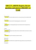 OB&sol;GYN ARDMS Registry Review questions and answers 20262027 A&plus; Grade&NewLine;&NewLine;