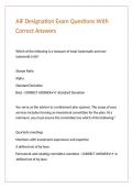 AIF Designation Exam Questions With Correct Answers