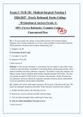 NUR 201 Medical-Surgical Nursing I Exam 3 BUNDLE 2026&sol;2027 &vert; Fortis College &vert; 3 Exam Sets &lpar;150 Q&A&rpar; with Rationales &vert; Guaranteed Pass - A  Graded