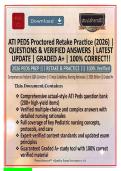 ATI PEDS Proctored Retake Practice 2026 &ndash; 150&plus; NGN Questions with Verified Answers & Detailed Rationales &vert; Forms A&ndash;D &vert; ATI RN&sol;PN Care of Children &vert; Graded A&plus; &vert; Latest 2026&sol;2027 Update