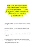 NAB Exam WITH ACCURATE QUESTIONS AND ANSWERS &lpar;VERIFIED ANSWERS&rpar; &vert; LATEST &lpar;2026&sol;2027&rpar; UPDATED VERSION &vert; 100&percnt; GUARANTEED PASS &lbrace;JUST RELEASED&rcub;