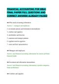 FINANCIAL ACCOUNTING FOR MBAS&NewLine;FINAL PAPER FULL QUESTIONS AND&NewLine;CORRECT ANSWERS ALREADY PASSED