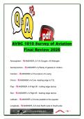 AVSC 1010 Survey of Aviation Final Exam Review &vert; 95&plus; Past Questions & Answers &vert; Aerodynamics&comma; Weather&comma; Navigation&comma; Aircraft Systems & Rocketry