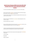 Quality Control Manager &lpar;QCM&rpar; Certification Study Guide 2026&ndash;2027 Complete Practice Test & Review