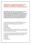 NUR 4590 EXAM 3 &lpar;RASMUSSEN&rpar; EXAM 300 ACTUAL &NewLine;QUESTIONS AND CORRECT ANSWERS WITH &NewLine;RATIONALE LATEST UPDATE ALREADY GRADED A&plus;