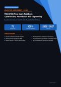 WGU D488 Cybersecurity Architecture & Engineering Final Exam Test Bank Actual 2026&sol;2027 &ndash; Complete Exam-Style Questions &vert; 100&percnt; Verified &ndash; Pass Guaranteed &ndash; A&plus; Graded
