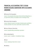 FINANCIAL ACCOUNTING TEST 11 EXAM&NewLine;REVIEW SOLVED QUESTIONS WITH ACCURATE&NewLine;ANSWERS