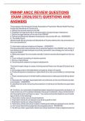 PMHNP ANCC REVIEW QUESTIONS&NewLine; EXAM &lpar;2026&sol;2027&rpar; QUESTIONS AND ANSWERS&NewLine;