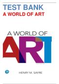 Test Bank for A World of Art&comma; 9th Edition by Henry M&period; Sayre&vert; 9780137846108&vert; All Chapters 1-27&vert; LATEST