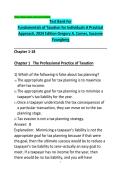 Test Bank for Fundamentals of Taxation for Individuals&colon; A Practical Approach 2024 Edition by Gregory A&period; Carnes & Suzanne Youngberg &vert; Chapters 1&ndash;18 Complete &vert; Latest Updated 2025&ndash;2026