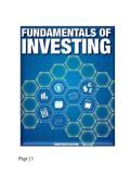 Fundamentals of Investing&comma; 14th Edition&colon; Complete Test Bank &vert; Verified Questions & Answers&semi; Comprehensive Exam Preparation Resource &vert; Scott B&period; Smart