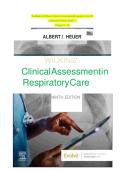TEST BANK FOR WILKINS&rsquo; CLINICAL ASSESSMENT IN RESPIRATORY CARE&comma; 9TH EDITION BY ALBERT J&period; HEUER&vert; ALL CHAPTERS 1&ndash;21&vert; QUESTIONS & 100&percnt; VERIFIED ANSWERS AND RATIONALES &vert; GRADED A&plus;