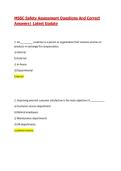 MSSC Safety Assessment Questions And Correct Answers&vert; Latest Update