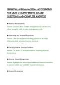 FINANCIAL AND MANAGERIAL ACCOUNTING&NewLine;FOR MBAS COMPREHENSIVE SOLVED&NewLine;QUESTIONS AND COMPLETE ANSWERS