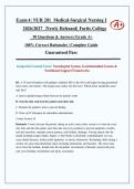 NUR 201 Medical-Surgical Nursing I Exam 4 2026&sol;2027 &vert; Newly Released &vert; Actual Exam &vert; 50 Q&A with Rationales &vert; Fortis College &vert; Guaranteed Pass - A&plus; Graded&NewLine;&NewLine;