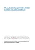 PN Adult Medical Surgical Practice A  with NGN Final Exam Test&colon; Questions  and Answers For 2025&sol;2026 