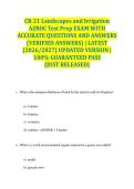 CR-21 Landscapes and Irrigation AZROC Test Prep EXAM WITH ACCURATE QUESTIONS AND ANSWERS &lpar;VERIFIED ANSWERS&rpar; &vert; LATEST &lpar;2026&sol;2027&rpar; UPDATED VERSION &vert; 100&percnt; GUARANTEED PASS &lbrace;JUST RELEASED&rcub;