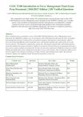 CGSC F100 Final Exam 2026-2027 Questions and Answers Already Graded A&plus;&period; 100&percnt; Verified Solutions &vert; Updated&NewLine;Per Latest Guidelines &vert; Graded A&plus;
