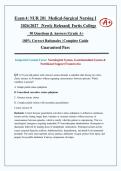Exam 4 &colon; NUR 201&sol; NUR 201 Medical-Surgical Nursing I &vert;2026&sol;2027 &vert; Newly Released &vert; Actual Exam &vert; 50 Q&A with Rationales &vert; Fortis College &vert;Complete Guide&vert; Guaranteed Pass - A&plus; Graded
