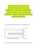Bmw members Exam WITH ACCURATE QUESTIONS AND ANSWERS &lpar;VERIFIED ANSWERS&rpar; &vert; LATEST &lpar;2026&sol;2027&rpar; UPDATED VERSION &vert; 100&percnt; GUARANTEED PASS &lbrace;JUST RELEASED&rcub;