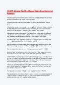 MLBPA General Certified Agent Exam Questions and Answers