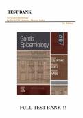 Test bank for Gordis Epidemiology&NewLine;by David D&period; Celentano ScD MHS &lpar;Author&rpar;&comma; Moyses Szklo MD &lpar;Author&rpar;&comma; Youssef Farag MD PhD MPH &lpar;Author&rpar;  all pages fully covered with test questions and answers guide A&plus;