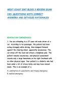 WEST COAST EMT BLOCK 2 REVIEW EXAM &NewLine;100&plus; QUESTIONS WITH CORRECT &NewLine;ANSWERS AND DETAILED RATIONALES 