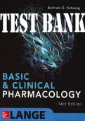 Test Bank For Basic and Clinical Pharmacology 14th Edition by Bertram Katzung &lpar;ALL CHAPTERS COVERED AND VERIFIED&rpar;