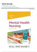 Test banl for Mental Health Nursing&NewLine;by Robynn Gorman&comma; Linda M&period;&semi; Anwar &lpar;Author&rpar;  all pages fully covered with test questions and answers guide A&plus;
