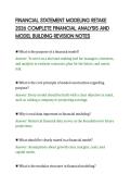 FINANCIAL STATEMENT MODELING RETAKE&NewLine;2026 COMPLETE FINANCIAL ANALYSIS AND&NewLine;MODEL BUILDING REVISION NOTES