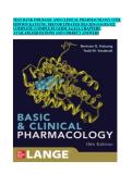 Test Bank For Basic and Clinical Pharmacology&comma; 15th Edition by Bertram G&period; Katzung&comma; Anthony J&period; Trevor &lpar;All Chapters&comma; 100&percnt; Original Verified A&plus; Grade&rpar;