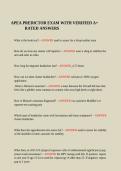APEA Predictor Exam Questions&comma; Answers and Rationales 2027
