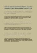 Advanced Pharmacology Test Bank Questions&comma; Answers and Rationales 2027&sol;2028
