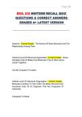 Biology 235 &lpar;BIOL 235&rpar;&comma; Midterm Exam&comma; Recall Quiz &ndash; Verified Questions and Correct Answers Study Guide