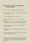 APEA Predictor Exam Questions&comma; Answers and Rationales 2027