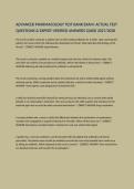Advanced Pharmacology Test Bank Questions&comma; Answers and Rationales 2027&sol;2028