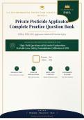Private Pesticide Applicator 2026&sol;2027 Complete Practice Question Bank with Verified Answers&NewLine;&NewLine;